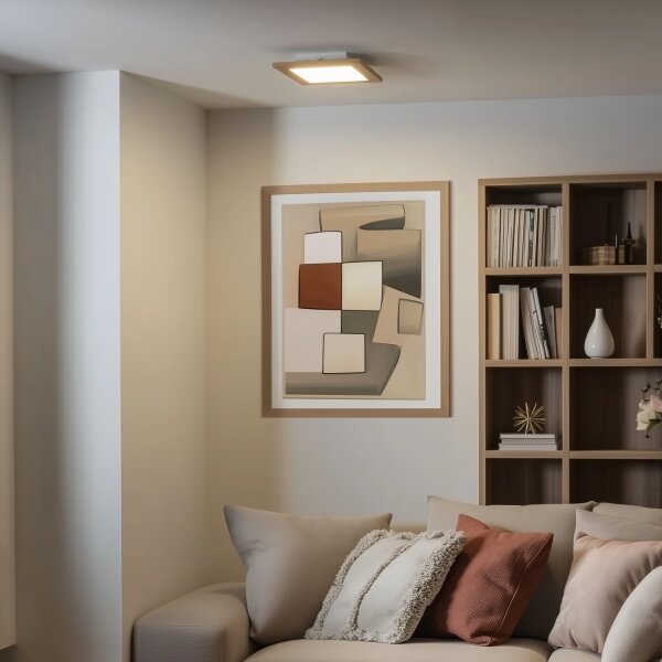 Brilagi - Plafoniera LED SLIMFRAME WOOD LED/25W/230V 34x34 cm marrone