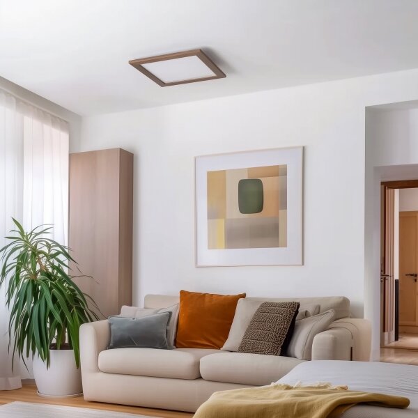 Brilagi -Plafoniera LED SLIMFRAME WOOD LED/36W/230V 49,5x49,5 cm marrone scuro