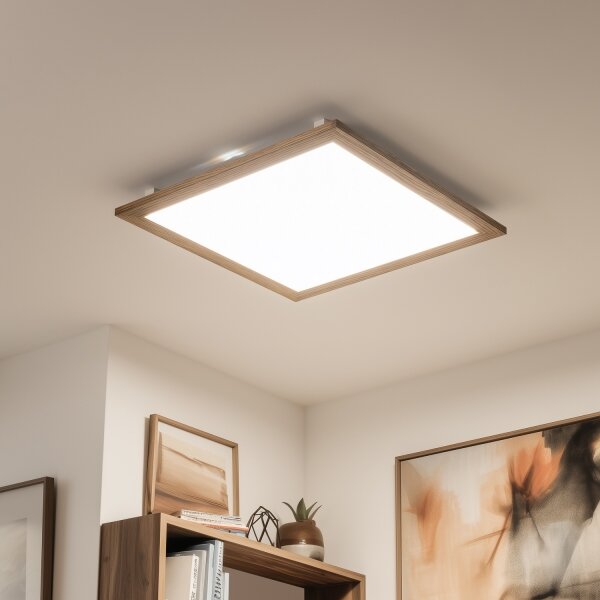 Eglo - Pannello a plafone LED SALOBRENA-RW WOOD LED/34W/230V 2700/4000K marrone