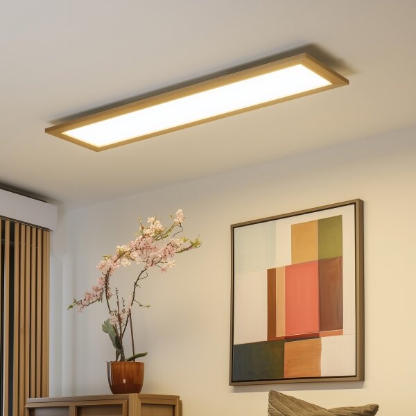 Eglo-LED RGBW pannello da soffitto sovrapposto SALOBRENA-C LED/34W/230V marrone + telecomando