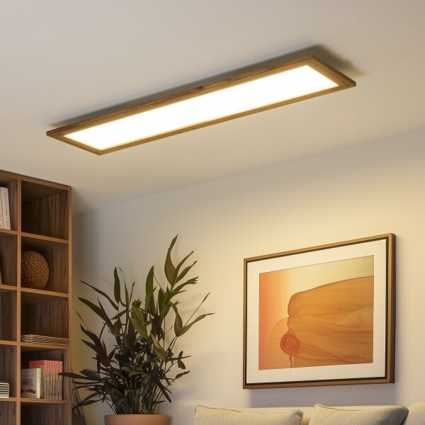 Eglo-LED RGBW Pannello LED da soffitto SALOBRENA-C LED/34W/230V marrone + telecomando