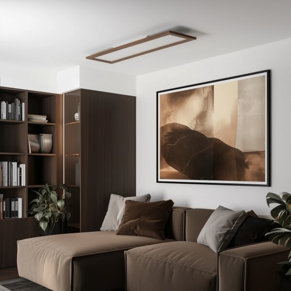 Brilagi - Lampada dimmerabile a LED SLIMFRAME WOOD LED/58W/230V 124x34 cm + telecomando