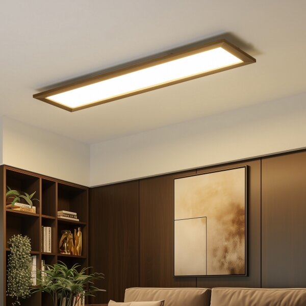 Eglo - Pannello a plafone LED RGBW dimmerabile SALOBRENA-C LED/34W/230V marrone scuro + telecomando