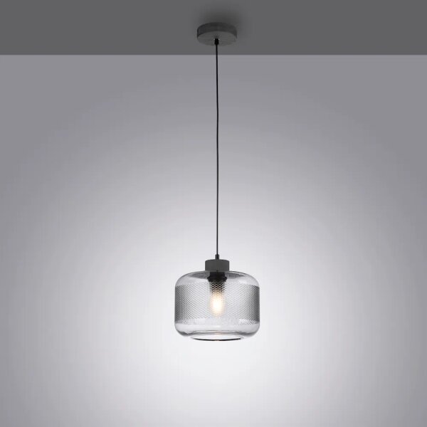 Paul Neuhaus 2005-25 - Lampadario a sospensione con filo BOLETUS 1xE27/10W/230V diametro 23,5 cm grigio