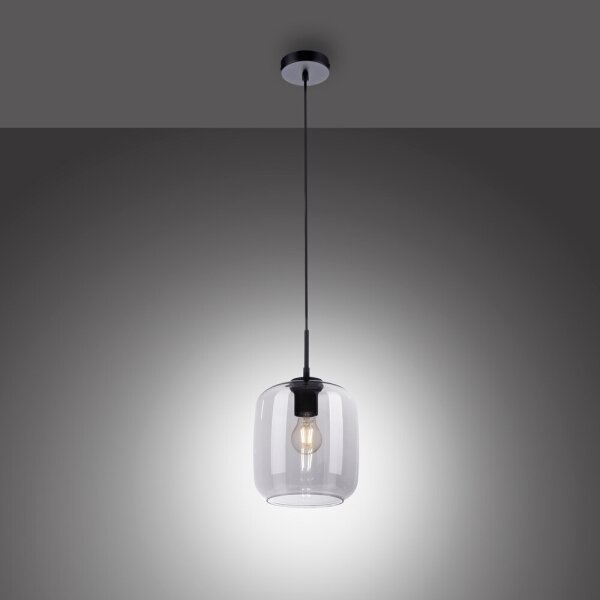 Paul Neuhaus 2002-25 - Lampadario a sospensione con filo SHITAKE 1xE27/10W/230V diametro 20 cm fumé