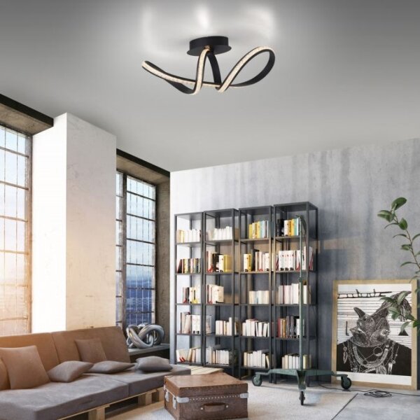 JUST LIGHT. 8475-18 - Lampadario a plafone LED dimmerabile BRILLA LED/29W/230V nero