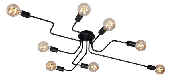Briloner 2888-085 - Lampadario a plafone FARETTO 8xE27/60W/230V nero