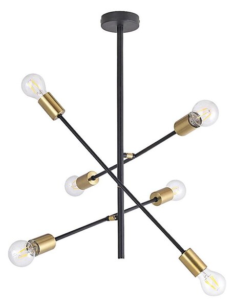 Rabalux 2104 - Lampadario a sospensione con supporto rigido LANNY 6xE27/15W/230V