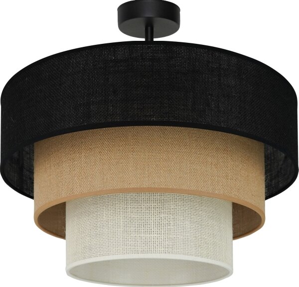 Brilagi -Lampadario a plafone ASPEN LUNETA 1xE27/15W/230V diametro 45 nero/beige/color crema