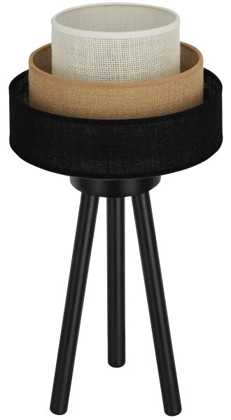 Brilagi - Lampada da tavolo ASPEN LUNETA 1xE27/15W/230V nero/beige/color crema