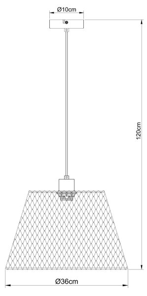 Globo 15646H1 - Lampadario a sospensione con filo BAKU 1xE27/40W/230V diametro 36 cm
