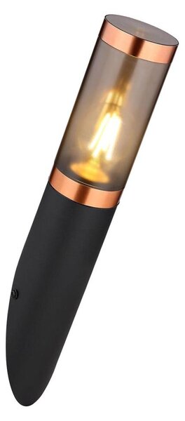 Globo 3157BC - Applique da esterno BOSTON 1xE27/23W/230V IP44 nero/rame
