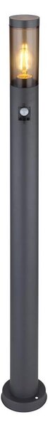 Globo 3159SAS - Lampada da esterno con sensore BOSTON 1xE27/15W/230V IP44 110 cm nero