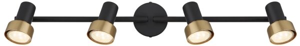 Globo 57917-4G - Faretto MASON 4xGU10/25W/230V nero/oro