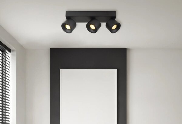 Globo 56961-3B - Faretto LED RAE 3xLED/6W/230V nero