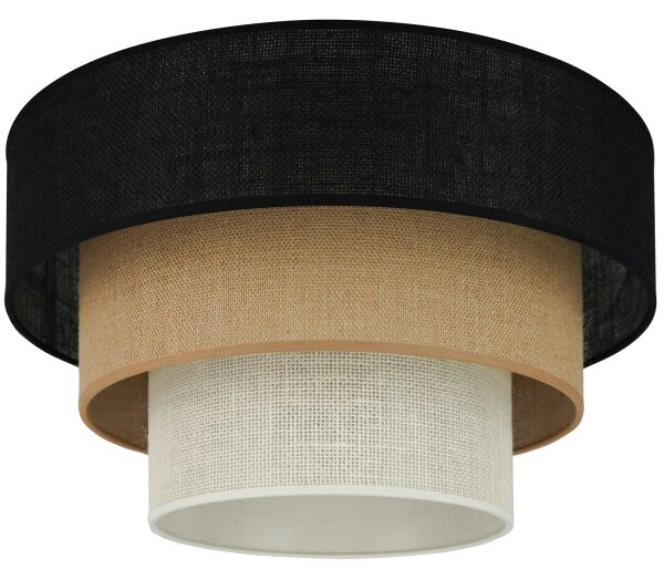 Brilagi -Plafoniera ASPEN LUNETA 1xE27/15W/230V diametro 45 nero/beige/color crema