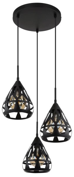 Globo 15889-3H - Lampadario a sospensione con filo HASSAN 3xE27/40W/230V