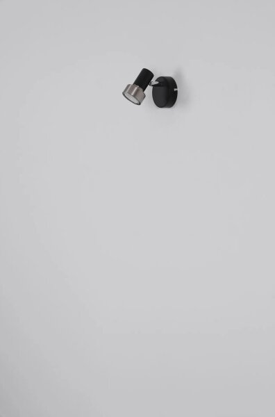 Globo 57917-1N - Faretto da parete MASON 1xGU10/25W/230V nero/argento