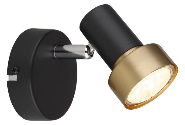 Globo 57917-1G - Faretto da parete MASON 1xGU10/25W/230V nero/oro