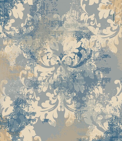 Carta da parati Elegante disegno floreale vintage, Carta da parati Texture, Carta da parati popolare, u93581 - Tapeko.it