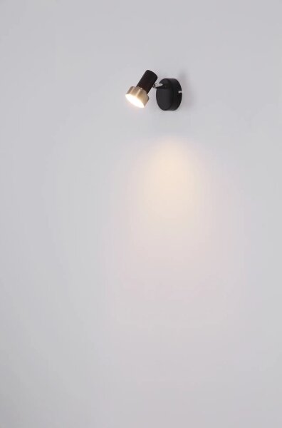Globo 57917-1N - Faretto da parete MASON 1xGU10/25W/230V nero/argento