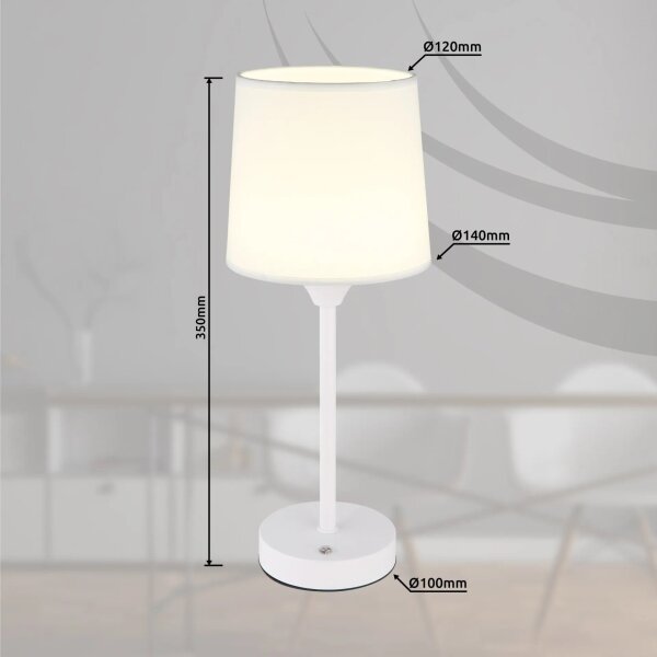 Globo 21008W - Lampada da tavolo LED dimmerabile LUNKI LED/2,5W/3,7V 2700/4000/6500K bianco