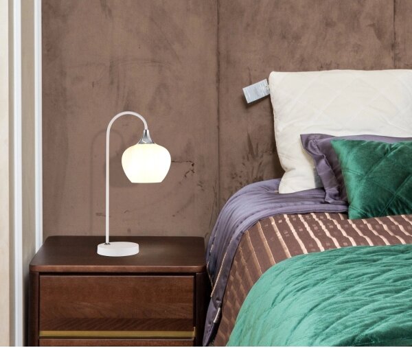 Globo 15548TW - Lampada da tavolo MAXY 1xE27/40W/230V bianco