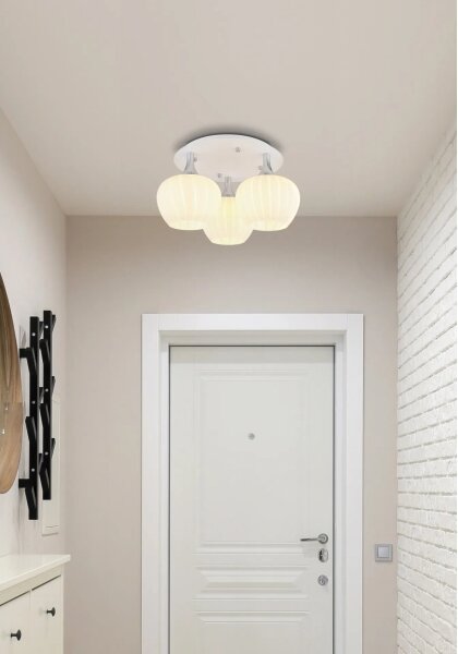 Globo 15548-3DW - Lampadario a plafone MAXY 3xE27/40W/230V bianco