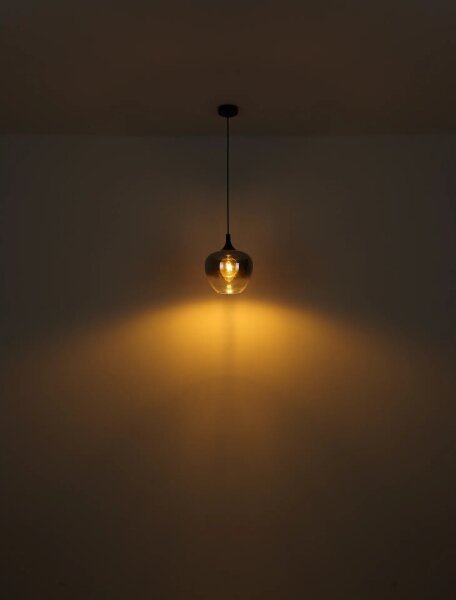 Globo 15548H - Lampadario a sospensione con filo MAXY 1xE27/40W/230V diametro 24 cm nero