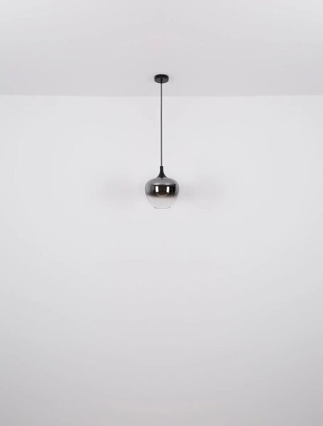 Globo 15548H - Lampadario a sospensione con filo MAXY 1xE27/40W/230V diametro 24 cm nero