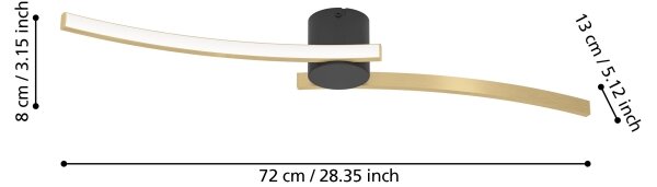 Eglo 901215 - Plafoniera LED AIETA LED/12W/230V 4000K oro