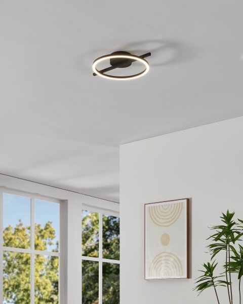 Eglo 901113 - Plafoniera LED dimmerabile AMANDOLO LED/17W/230V nero + +TC