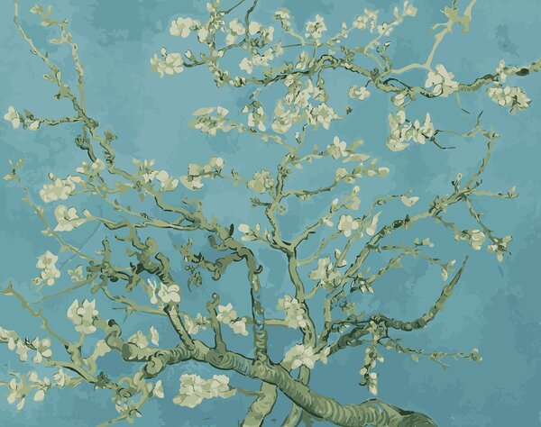 Carta da parati Albero con fiori bianchi, Carta da parati 3d fiori, Carta da parati popolare, u93603 - Tapeko.it