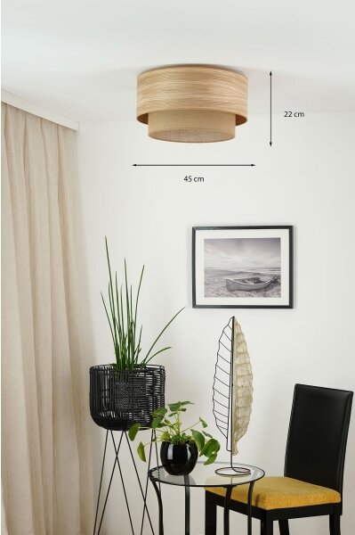Brilagi - Plafoniera MONTANA BOHO 1xE27/15W/230V diametro 45 cm marrone