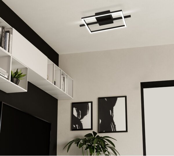 Eglo 901115 - Plafoniera LED dimmerabile AMANDOLO LED/17W/230V nero + +TC