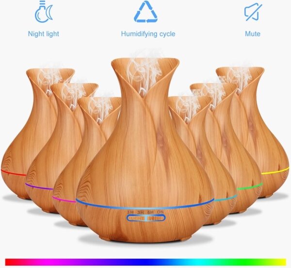 Umidificatore e ionizzatore aria LED RGB 400 ml