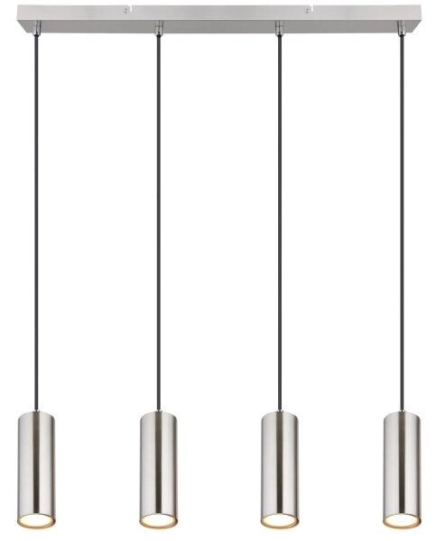 Globo 57911-4H - Lampadario a sospensione con filo ROBBY 4xGU10/35W/230V cromo opaco