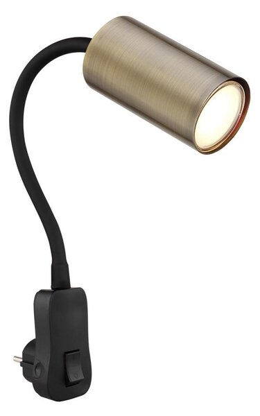 Globo 57911DPM - Applique con spina integrata ROBBY 1xGU10/25W/230V nero/ottone