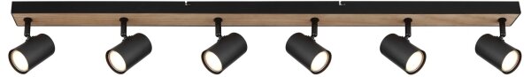 Globo 57911-6DBW - Faretto ROBBY 6xGU10/35W/230V nero/marrone
