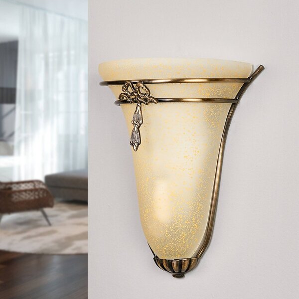 Searchlight Applique da parete Ascana, dimmerabile, Bronzo / Ottone antico, Soggiorno / Sala da pranzo, Metallo, Antico, Applique