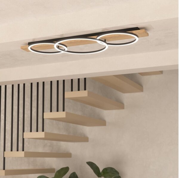 Eglo 901717 - Plafoniera LED BOYAL 3xLED/12W/230V 3000K beige/nero
