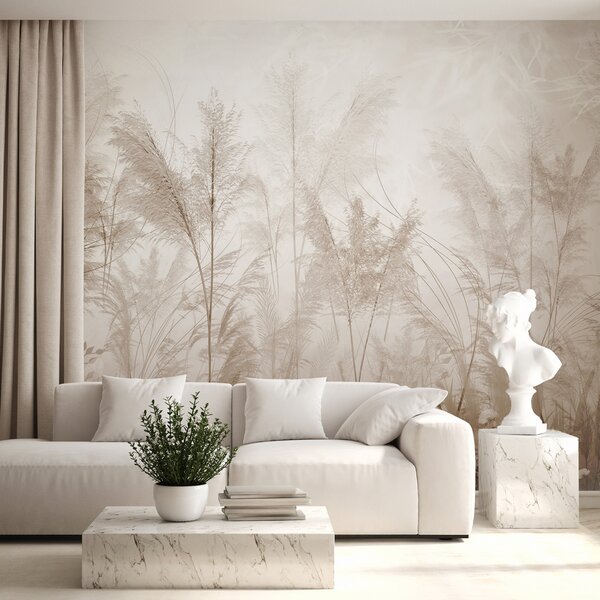 Carta da parati Campo d'erba con fiori, Carta da parati Foresta, Carta da parati popolare, u93903 - Tapeko.it
