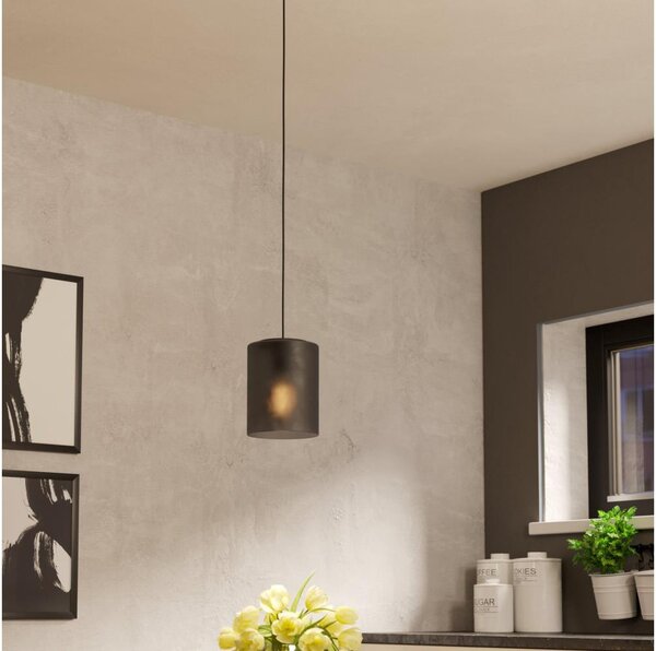 Eglo 901162 - Lampadario a sospensione con filo COLOMERA 1xE27/40W/230V grigio