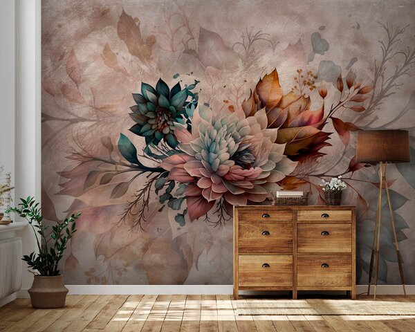 Carta da parati Composizione in stile Grange, Carta da parati 3D, Carta da parati Fiori 3D, u93919 : Uwalls.it
