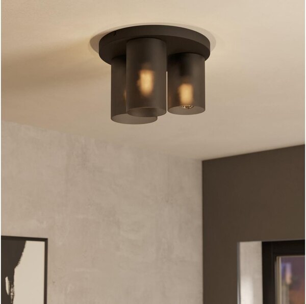 Eglo 901161 - Plafoniera COLOMERA 3xE27/40W/230V grigio