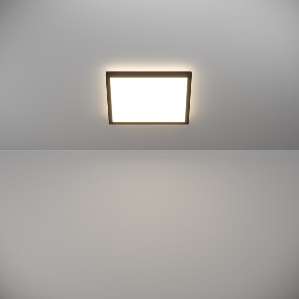 Eglo 901442- Plafoniera LED da esterno ROVITO 13,4W/230V 29x29 cm IP44 nero
