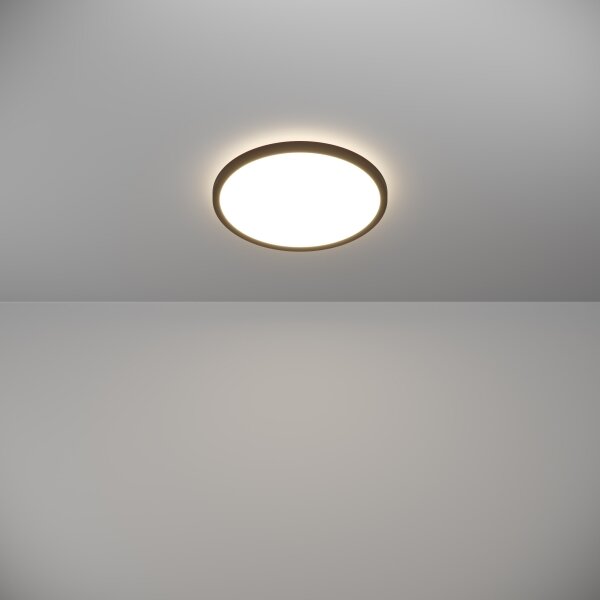 Eglo 901438-Plafoniera LED da esterno ROVITO 13,9W/230V diametro 30 cm IP44 nero