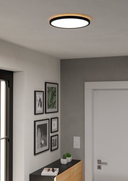 Eglo 901438-Plafoniera LED da esterno ROVITO 13,9W/230V diametro 30 cm IP44 nero
