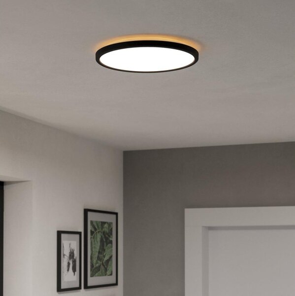 Eglo 901438-Plafoniera LED da esterno ROVITO 13,9W/230V diametro 30 cm IP44 nero