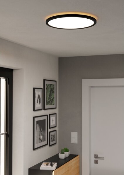 Eglo 901439 - Lampada LED da bagno ROVITO 18,5W/230V diametro 38,9 cm IP44 nero